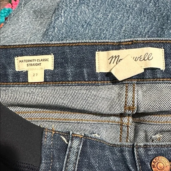 Madewell maternity classic straight jeans size 27 - Picture 2 of 6